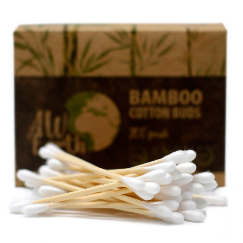 Bastoncillos de Algodón de Bambú Caja 200uds