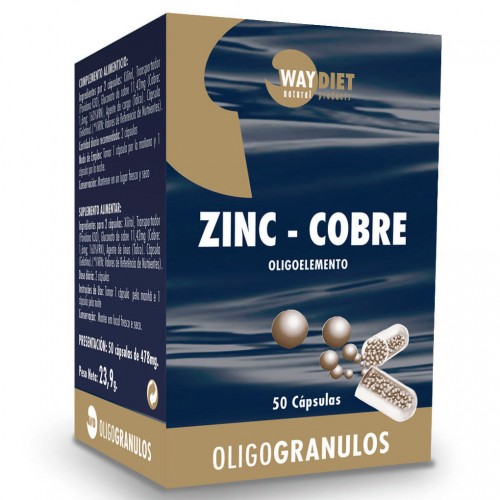 Zinc + Cobre Oligogránulos 50 Cápsulas